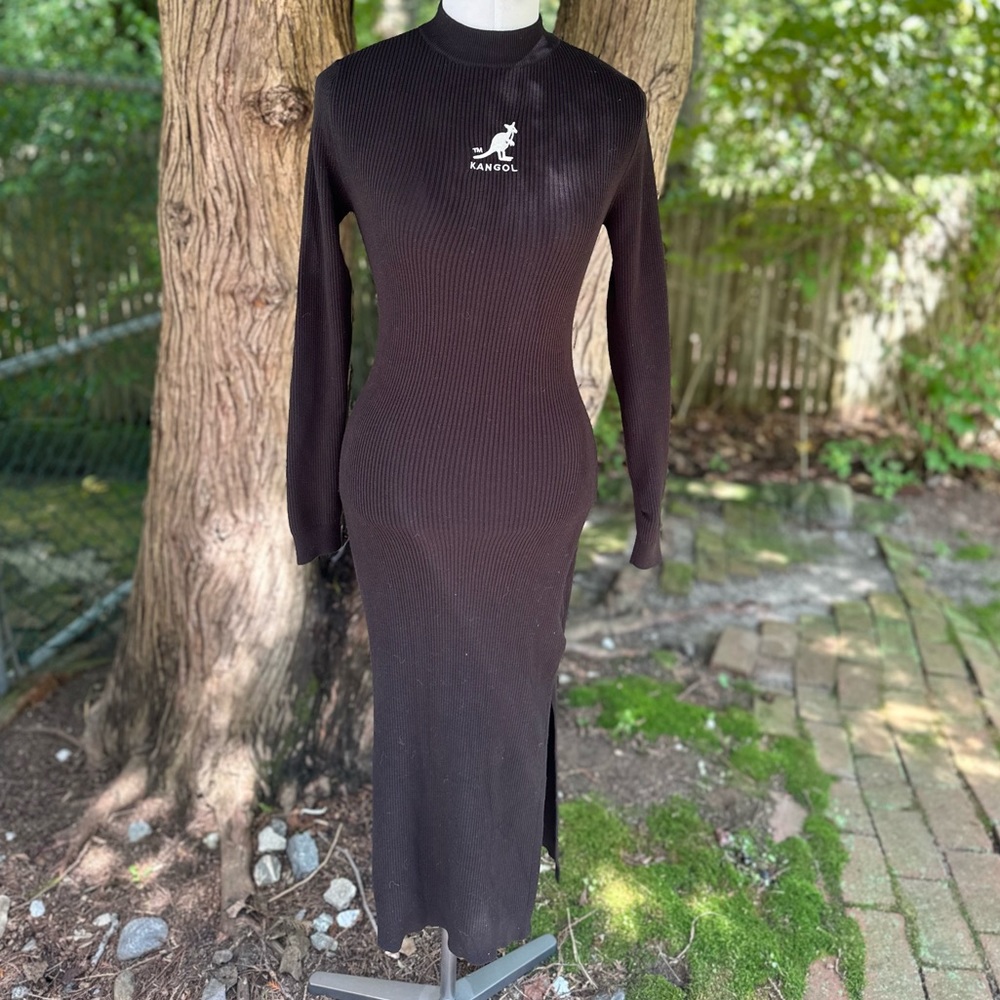 H&M x Kangol long sleeve ribbed dress